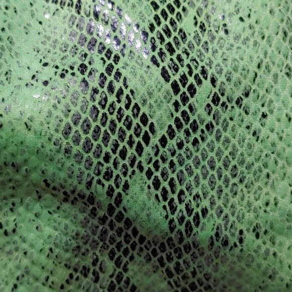NWOT Club Exx DollsKill Neon Green Snakeskin Collar top - Picture 6 of 6